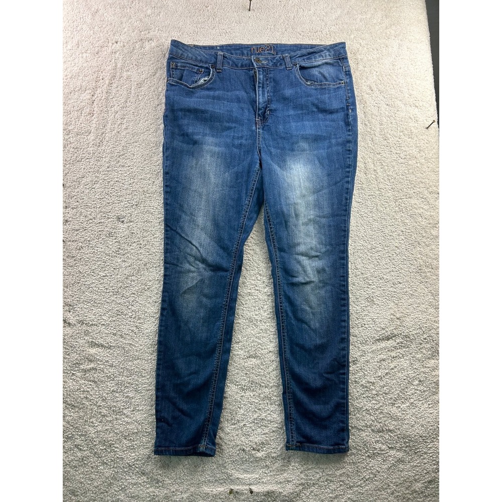 rue21 Women's Jeans Blue High Rise‎ Jegging Size 16S Stretch